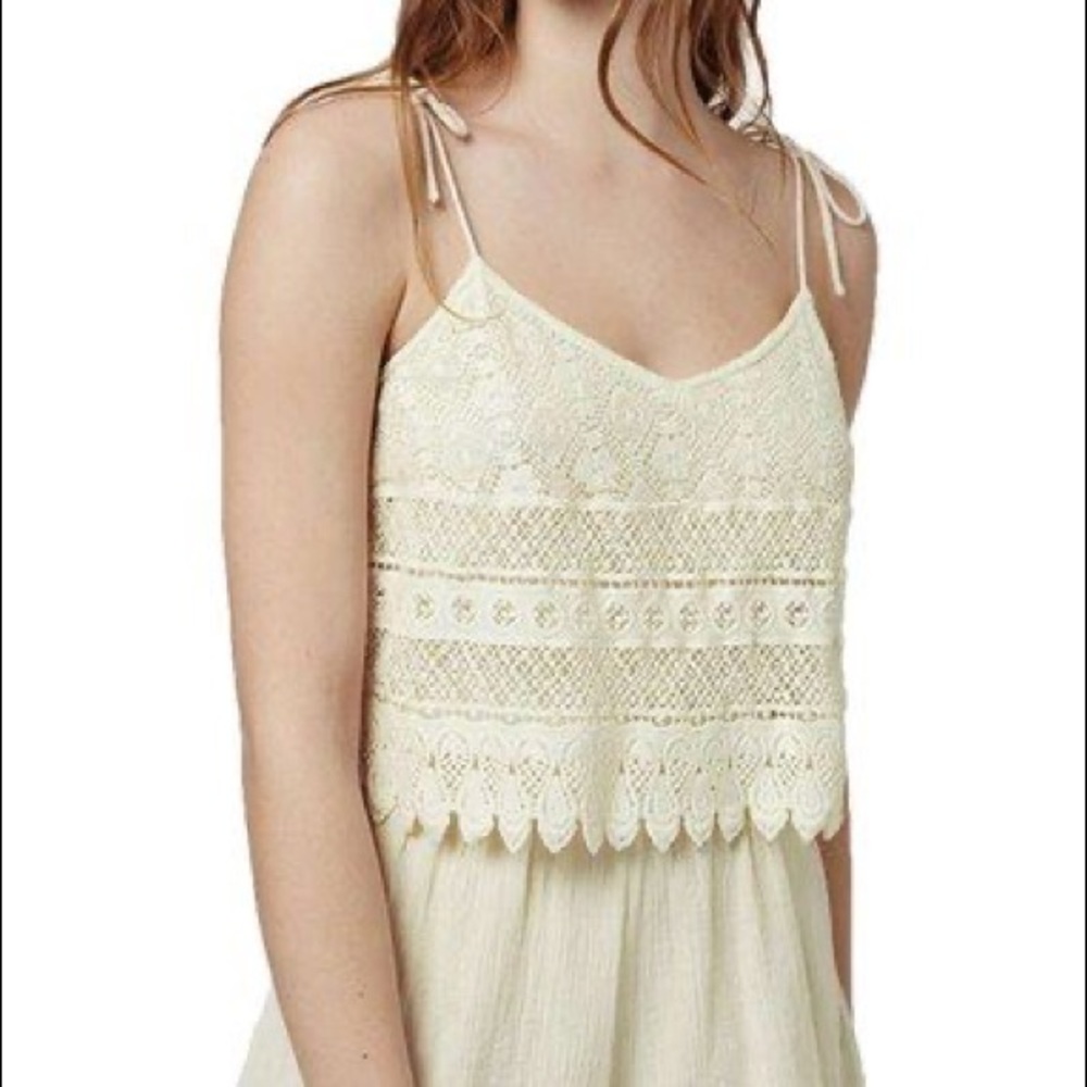 Topshop Crochet Layer Romper
